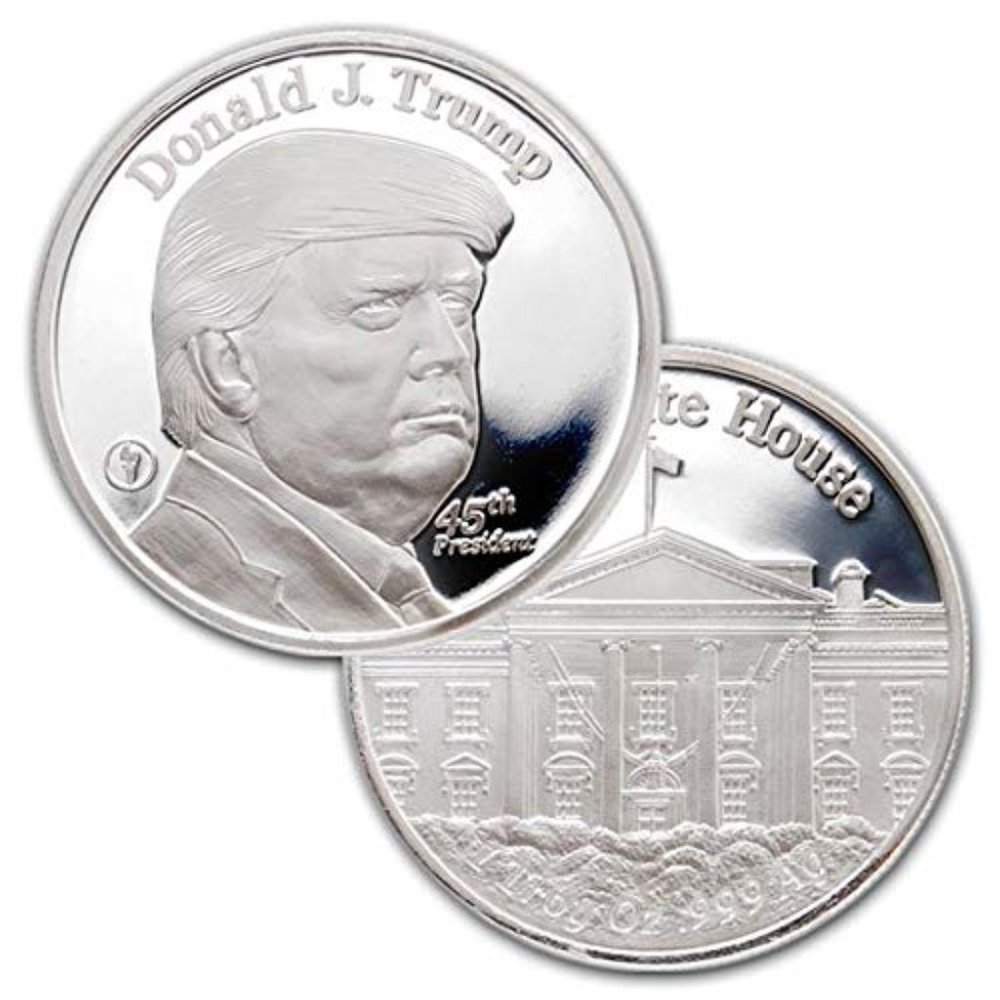 1 Troy Oz .999 Pure Silver Medal 45th President Do